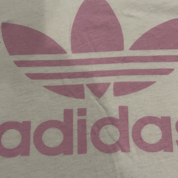 Kids large adidas pink trefoil with 3 stripe on arm - Picture 3 of 12
